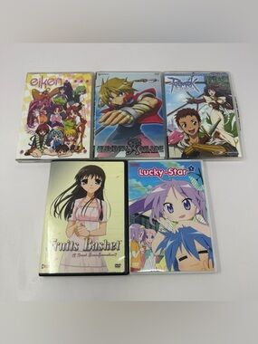 Lot Of 4 Anime DVDs Lucky Star Eiken Lucky Star Ragnarok Elemental Gelade Fruits